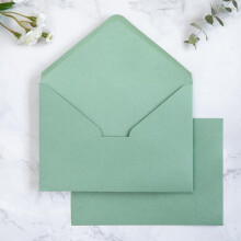 Enveloppes A7 vert sauge, 50 unités, 13,3 x 19 cm