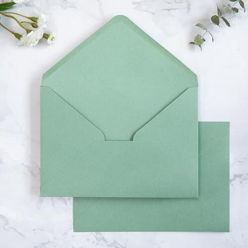 A7 Envelopes Sage Green 50 pcs 5.25x7.5 inch