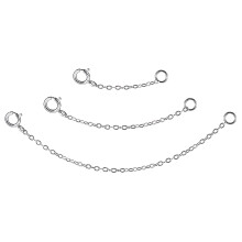 Sterling Silver Extender Chain for Bracelet Necklace 3pcs