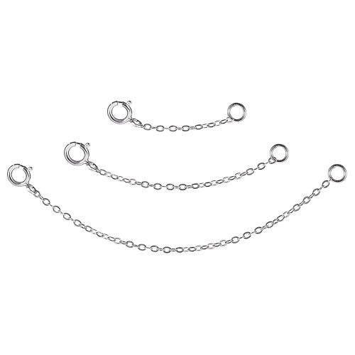 Sterling Silver Extender Chain for Bracelet Necklace 3pcs