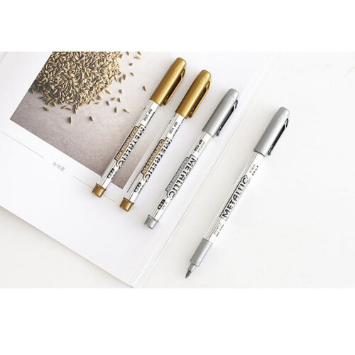Gold and Silver Craft Marker Pen for Calligraphy and 2