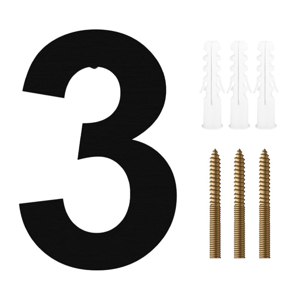 Modern Floating House Numbers Black 8 Inch 9314556083839