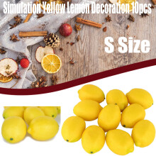 Juego de decoración para el hogar con limones amarillos artificiales (10 piezas)
