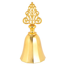 Campanellini in metallo dorati per feste di Natale, giocattolo (1 pezzo)