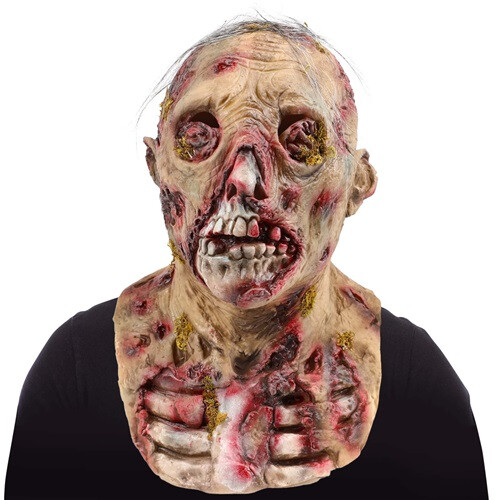Zombiehoofddeksel, latex feestmasker