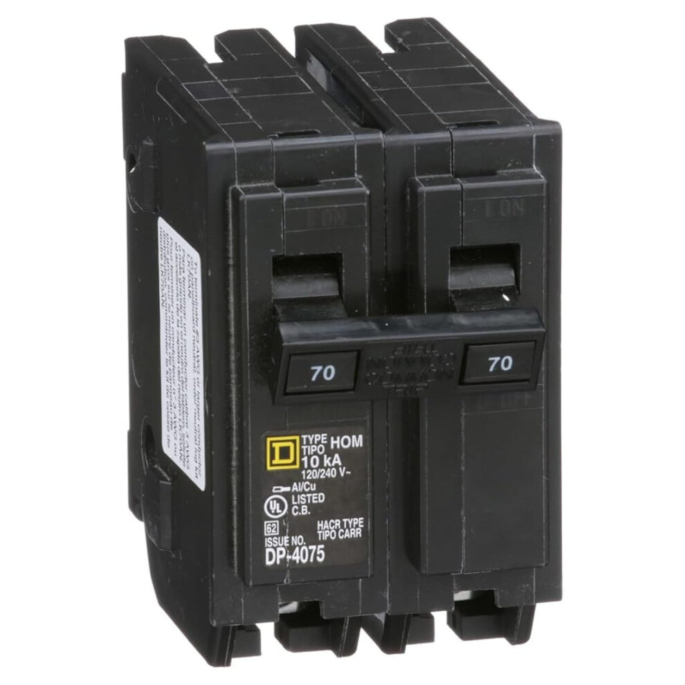 Square D Homeline 70A 2-Pole Circuit Breaker 120/240V 9107258624765