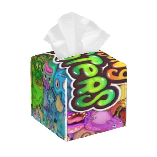 Boîte à mouchoirs rectangulaire en cuir Singing Monsters