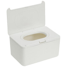 Distributeur de mouchoirs de bureau en plastique blanc rechargeable