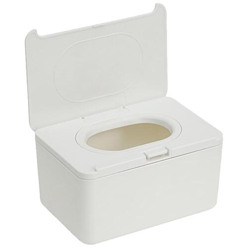 Distributeur de mouchoirs de bureau en plastique blanc rechargeable