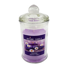 Vela aromática de cera de soja en frasco de vidrio de 100 g