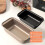 Molde rectangular antiadherente de acero al carbono para pan, 23 x 13 cm. 6