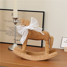 Criativo Cavalo de Madeira Esculpido À Mão, Estilo Retrô, Ornamento de Mesa para Amigos, Presente Comemorativo A