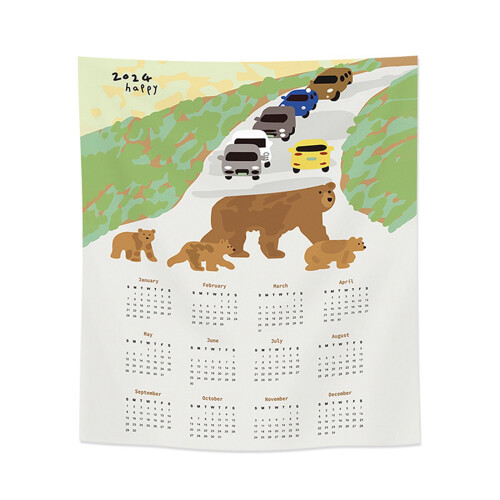 Fond de calendrier mural en tissu pour la Saint-Valentin