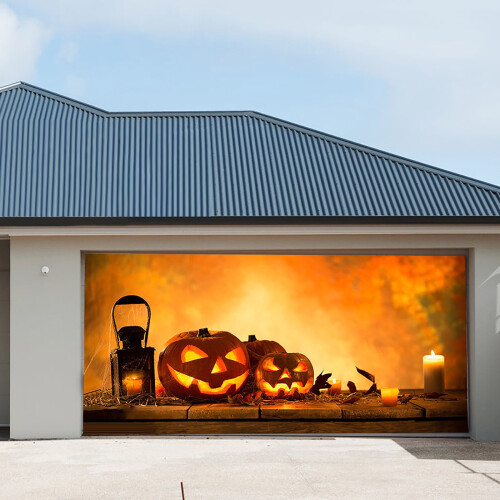 Tapisserie décorative d'Halloween pour garage (1 pièce)