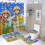 Mario Duschvorhang-Set mit rutschfester Badematte und Teppich 4 1