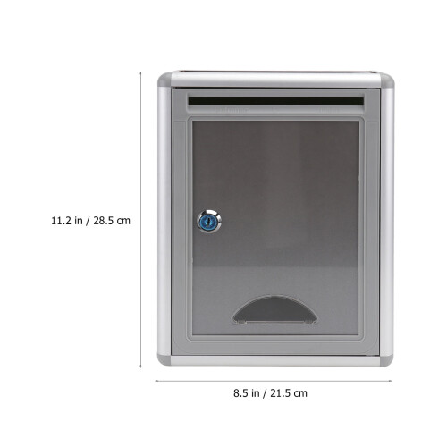 Afsluitbare suggestiebox voor wandmontage, metaal, 1 stuk 2