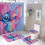 Σετ Κουρτινών Μπάνιου Stitch Family Μαύρες 72x72in4 τεμάχια 1