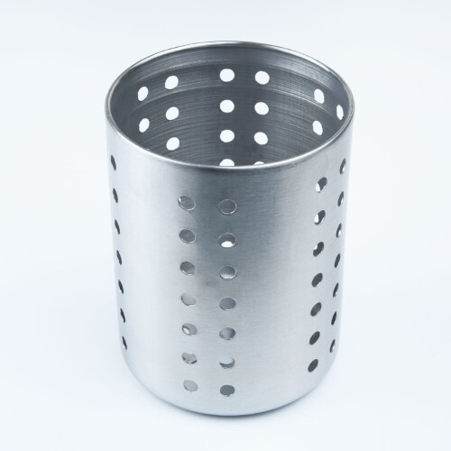 Porte-couverts en acier inoxydable avec égouttoir