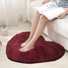Tapis lavable antidérapant en forme de cœur (1 pièce)
