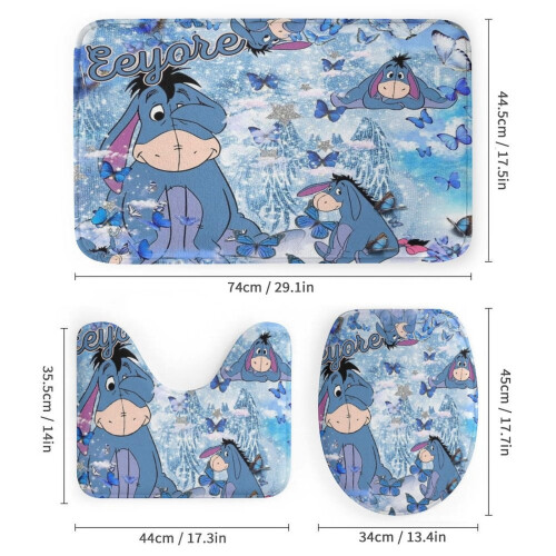 Σετ Μπάνιου Eeyore Αντιολισθητικά Χαλιά 4 Τεμαχίων 2
