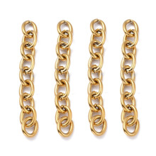 Stainless Steel Chain Extender Golden 49~50.5mm 50pc