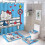 Hello Kitty Duschvorhang-Set mit rutschfester Badematte und 1