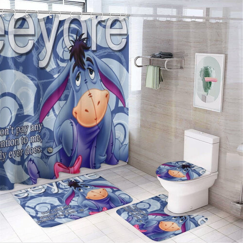 Set da bagno Eeyore con tappeti antiscivolo, 4 pezzi