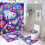 Ensemble rideau de douche Hello Kitty avec tapis de bain antidérapant et 1