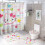 Ensemble rideau de douche Hello Kitty avec tapis de bain antidérapant et 1