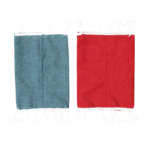 Scatola porta fazzoletti in cotone e lino, 2 pezzi