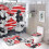 Ensemble rideau de douche Mickey avec tapis de bain antidérapant et 1