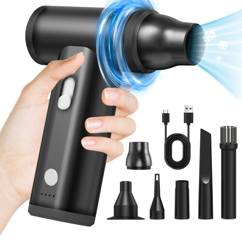 Mosiee Mini Jet Turbo-Ventilator mit LED-Licht, 12000 U/min