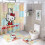 Ensemble rideau de douche Hello Kitty avec tapis de bain antidérapant et 1