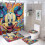 Σετ κουρτινών μπάνιου Mickey family με αντιολισθητικό χαλάκι μπάνιου και 1