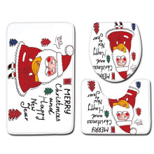 Ensemble de 3 tapis de bain antidérapants bonhomme de neige de Noël