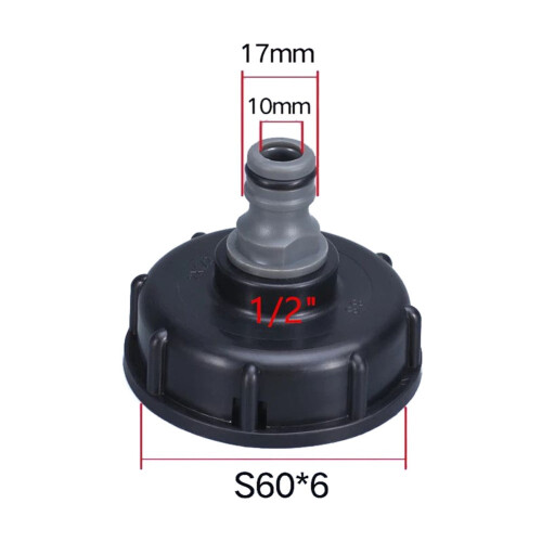 Βρύση δεξαμενής Mosiee IBC 60mm χοντρό σπείρωμα 1000L