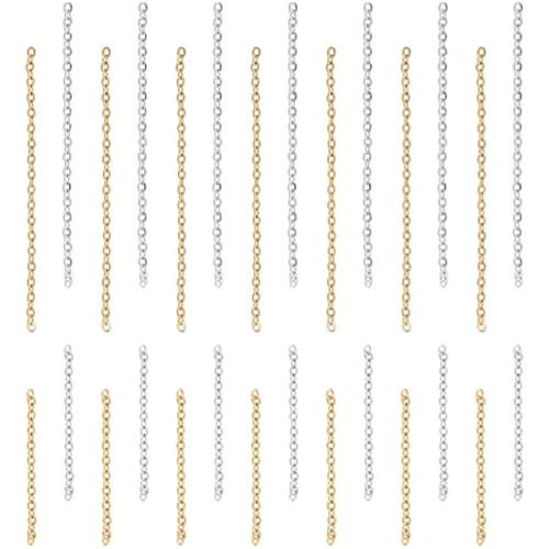 Stainless Steel Cable Chain Ends 120 pcs