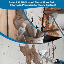 8-Inch Paint Shave Hook, Stainless Steel Paint Shaver, Painting Scrapers & Paint Remover Tool for Home Improvement
