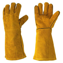Cowhide welding gloves flame-retardant heat-proof size L