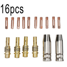 MIG-contactpunten voor MB15-lasapparaat, 16 stuks, 0,8/1,0/1,2 mm