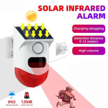 Soldrevet utendørs PIR infrarød alarmsensor CT80D