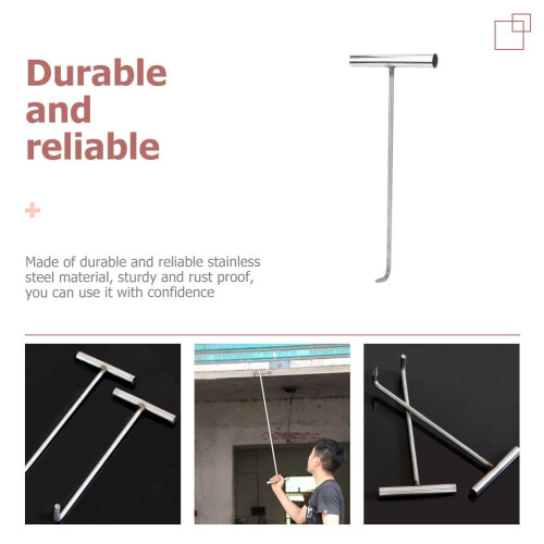 Stainless Steel Manhole Hook T-Shaped Lifting Tool 1