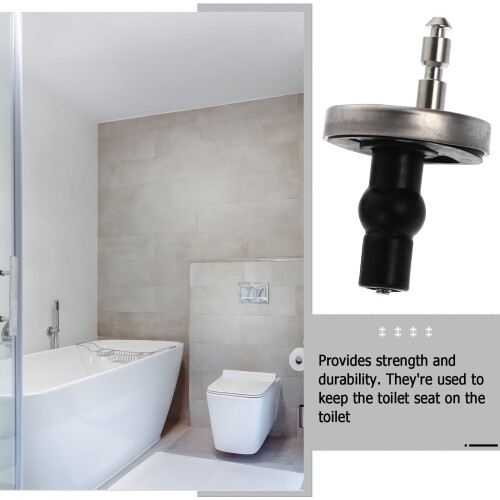 Toilet Hinge Repair Kit Black Universal 2 pcs 2