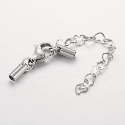 Stainless Steel Chain Extender Heart Link 30 pcs