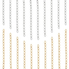 Stainless Steel Chain Extender Dapped Curb 4.5x2.5x0.5mm