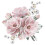 Peony Flower Wall Stickers Pink Removable Decals Set 1