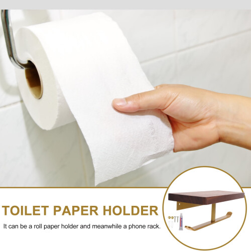Dispenser til toiletpapirrulle i træ 1