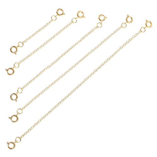 Copper Extension Chain for Necklaces and Anklets 5 pcs