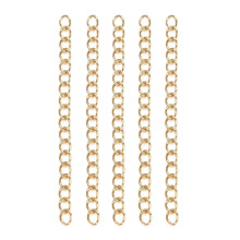 Stainless Steel Chain Extender 18K Gold Plated 47-53x3mm