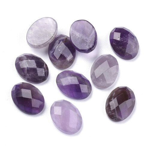 Amethyst cabochon oval natural stone